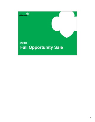 2010
Fall Opportunity Sale




                        1
 