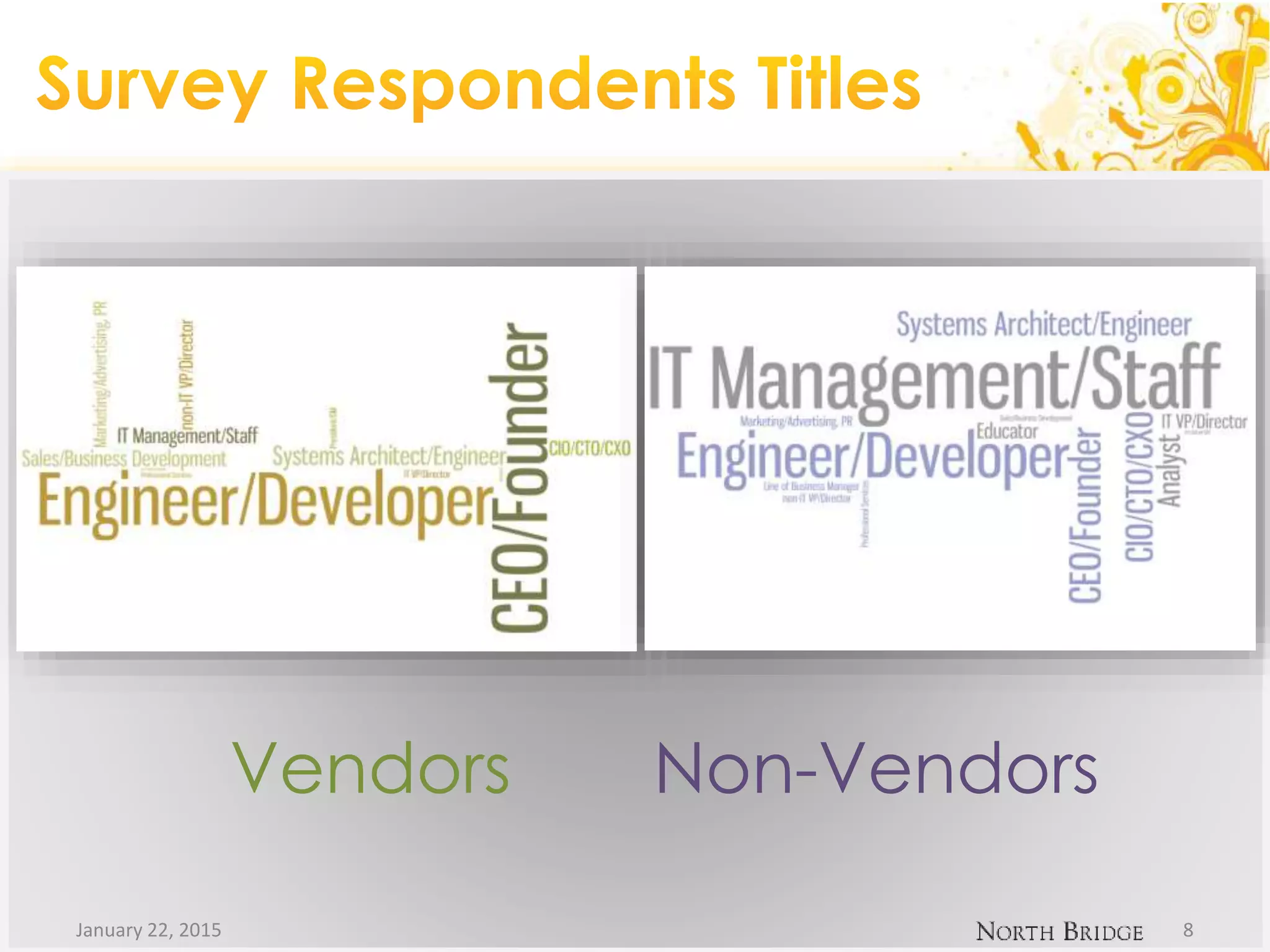 Vendors Non-Vendors
January 22, 2015 8
 