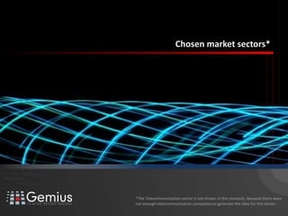 Chosen market sectors**The Telecommunication sector is not shown in this research, because there were not enough telecommunication companies to generate the data for this sector.