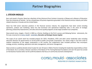 Extensive client experience working with not-for-profits, Canadian and multinational corporations.