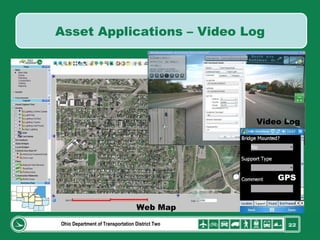 Ohio Department of Transportation District Two Web Map Video Log GPS Asset Applications – Video Log 
