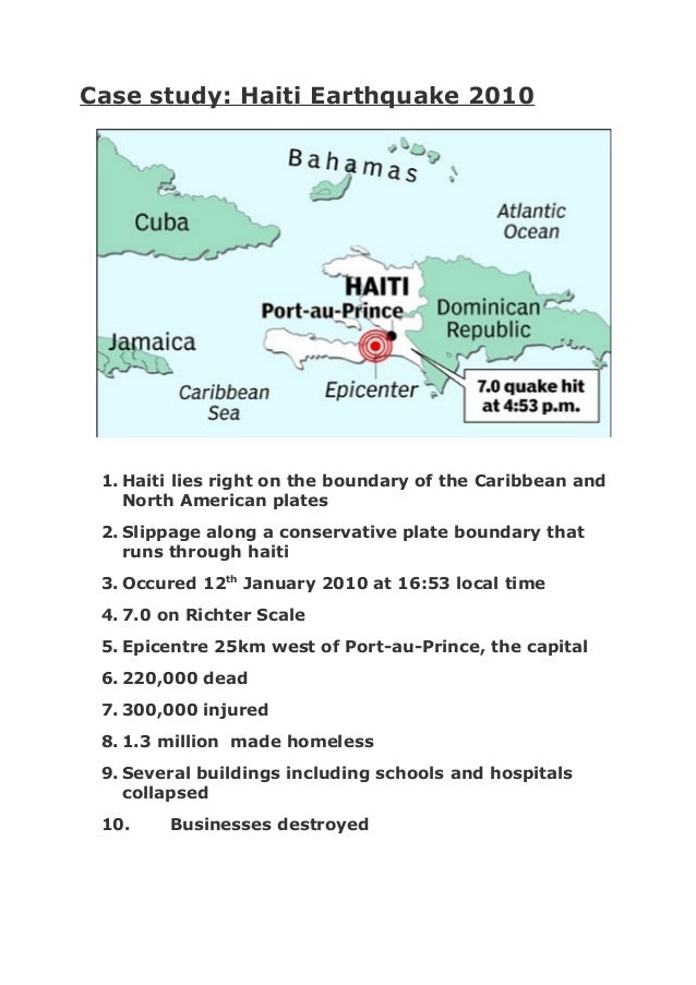 earthquake case study haiti