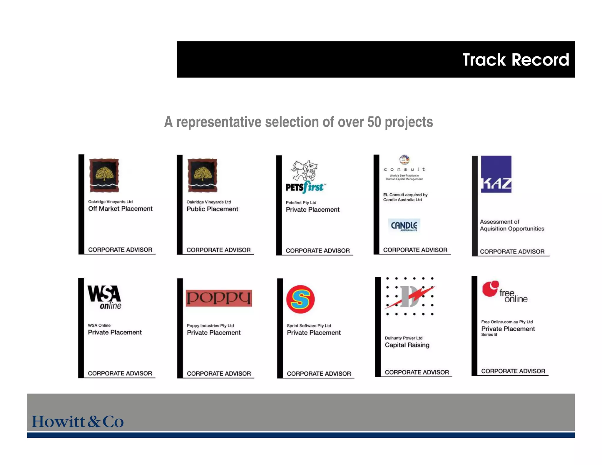 Track Record


A representative selection of over 50 projects
 