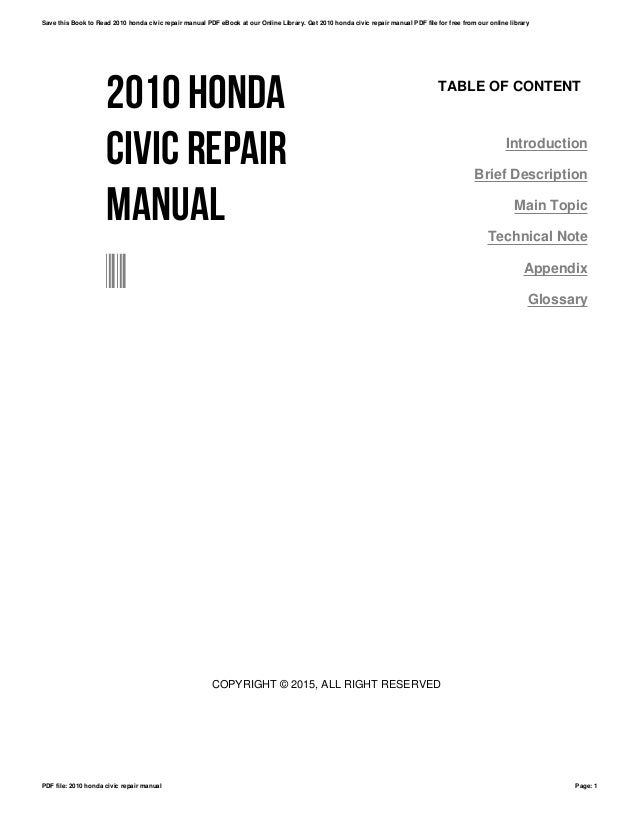 Honda Civic 95 Manual Pdf - Honda Civic