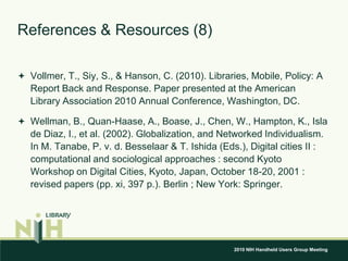 Search alerts and ability to save articlesI              Mobile: Science Direct