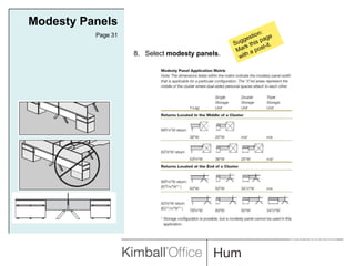 Modesty PanelsPage 31Suggestion:Mark this page with a post-it.8.   Select modesty panels.INTERWORKS