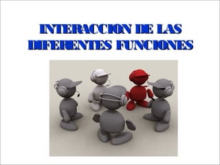 - GESTION DE OPERACIONES –
INTERACCION DE LASINTERACCION DE LAS
DIFERENTES FUNCIONESDIFERENTES FUNCIONES
 
