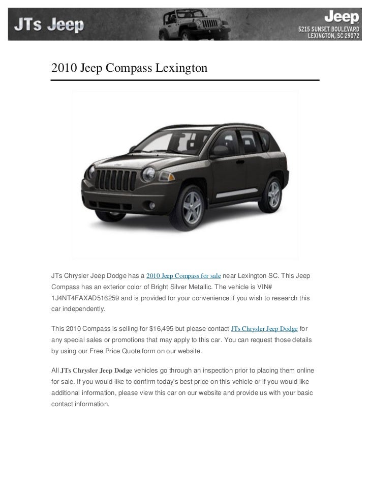 2010 jeep compass lexington