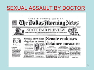 SEXUAL ASSAULT BY DOCTOR   