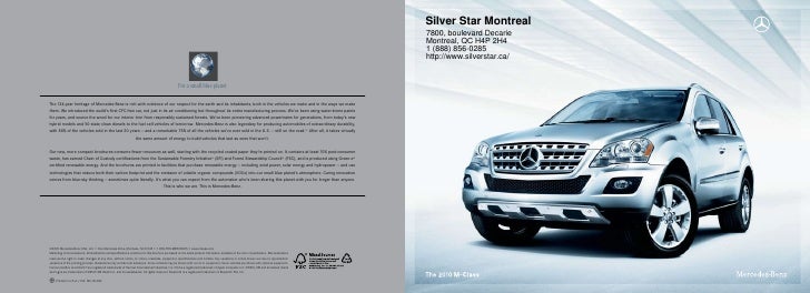 2011 Mercedes Benz Ml350 Suv Silver Star Montreal Qc Canada