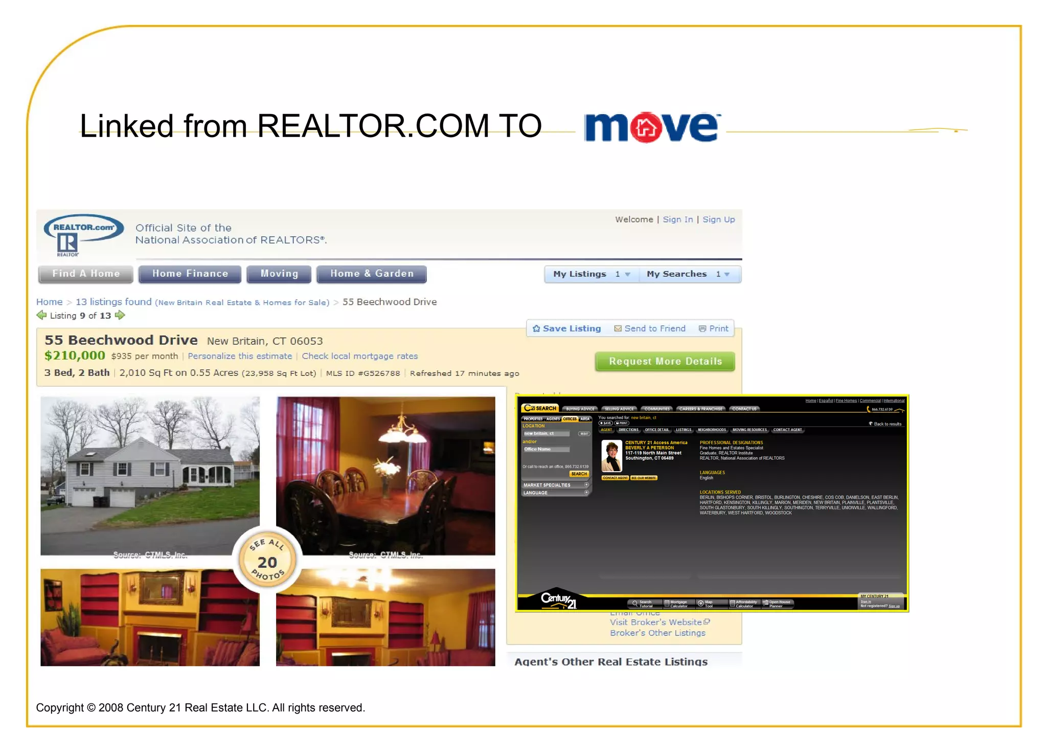 Featured on National Website Customized Services Standard with CENTURY 21 National Advertising 