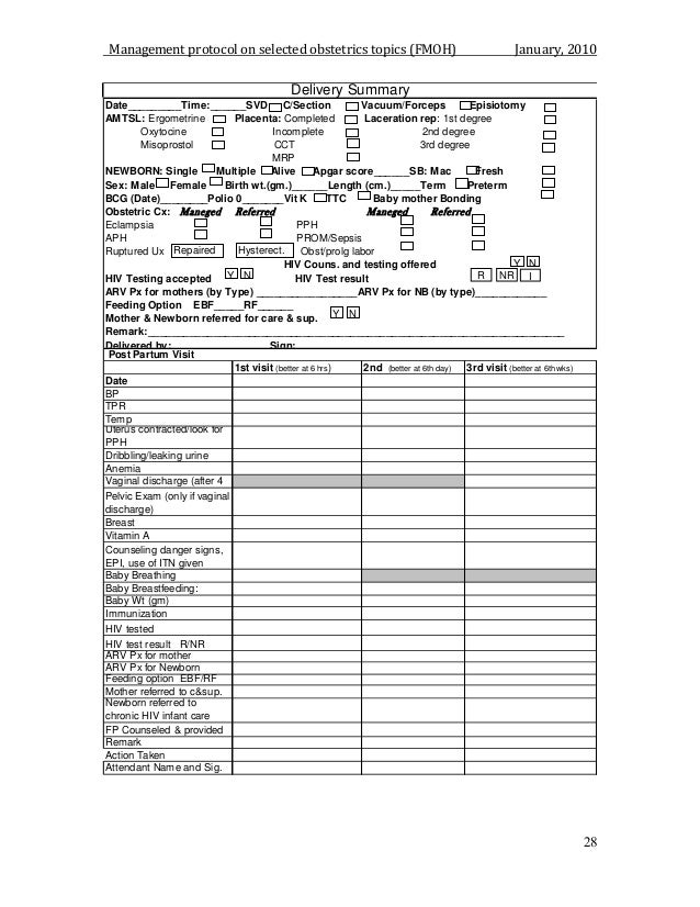 2010 management protocol on selected obstetric topicsfederal democratic republic of ethipian ministry of health 28 638