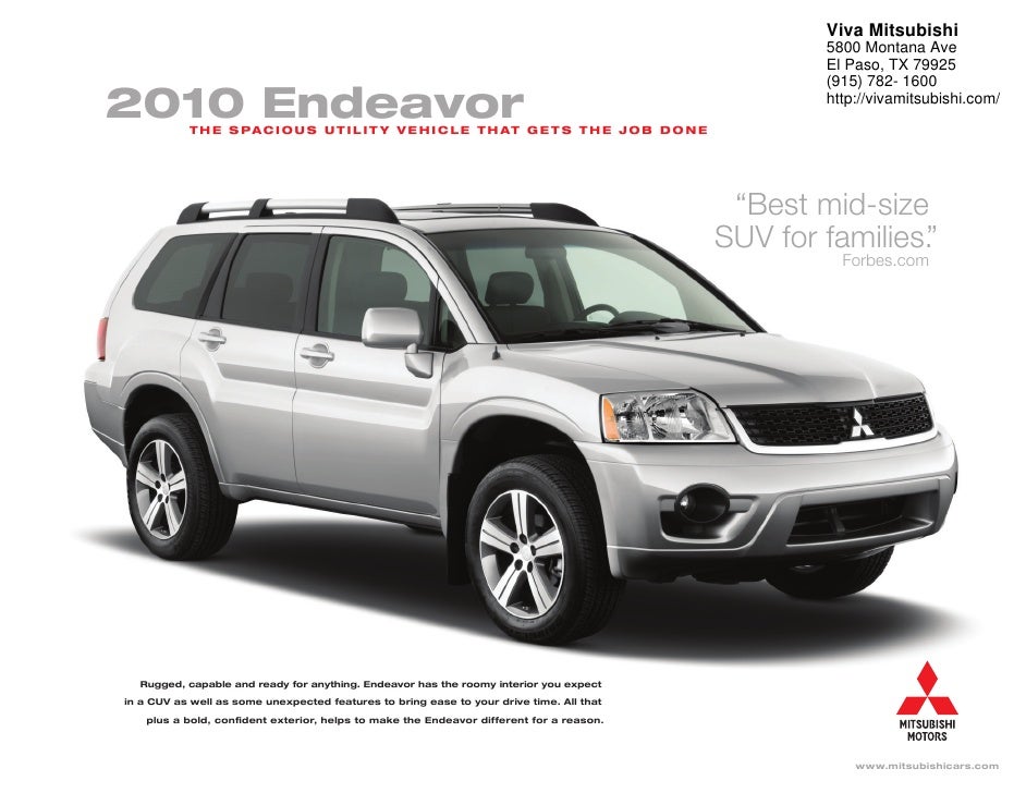 2010 Mitsubishi Endeavor Viva Mitsubishi El Paso Tx