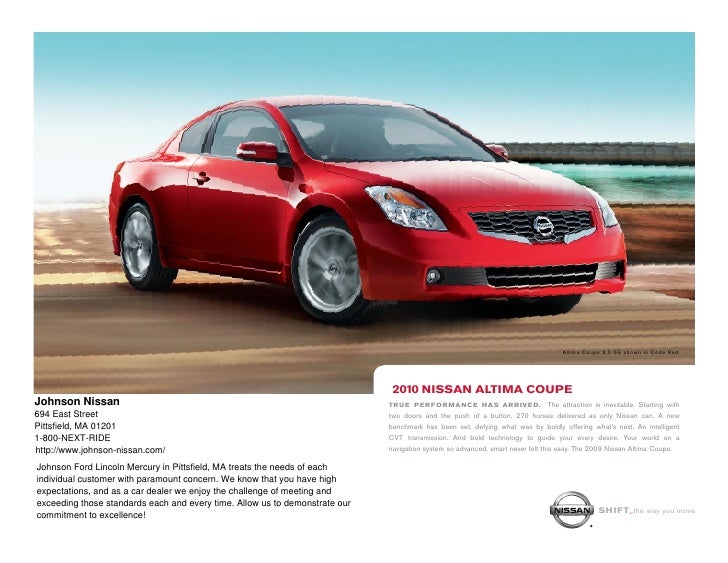 2010 Nissan Altima Coupe Pittsfield