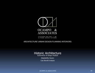 19   Firm’s Experience       MUNICIPAL CLIENTSWeston Public Works                             Owner: City of WestonConstruction Budget: $2 MillionConstruction Time: Project Scope was changedDesign Time: 3 MonthsOCAMPO & ASSOCIATES