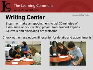 THIS IS BIG.Print posters up to 42” widePremium satin-finish photo paperGreat for presentationsPrinting by appointment onlyLearn more:http://www.umass.edu/learningcommons/posters/