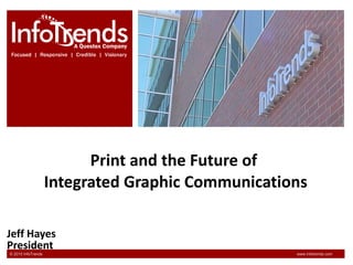 Print and the Future of  Integrated Graphic Communications Jeff Hayes President 