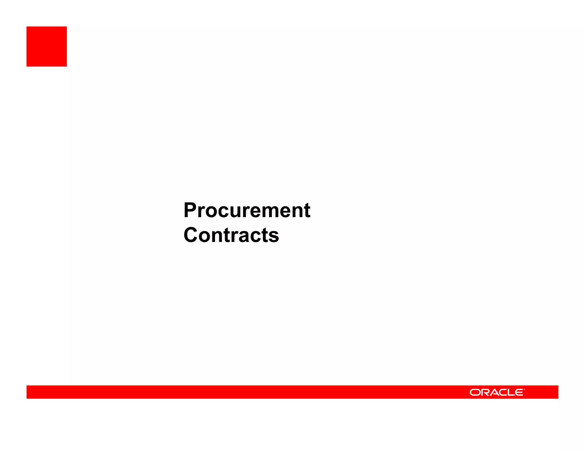 Procurement
Contracts
 