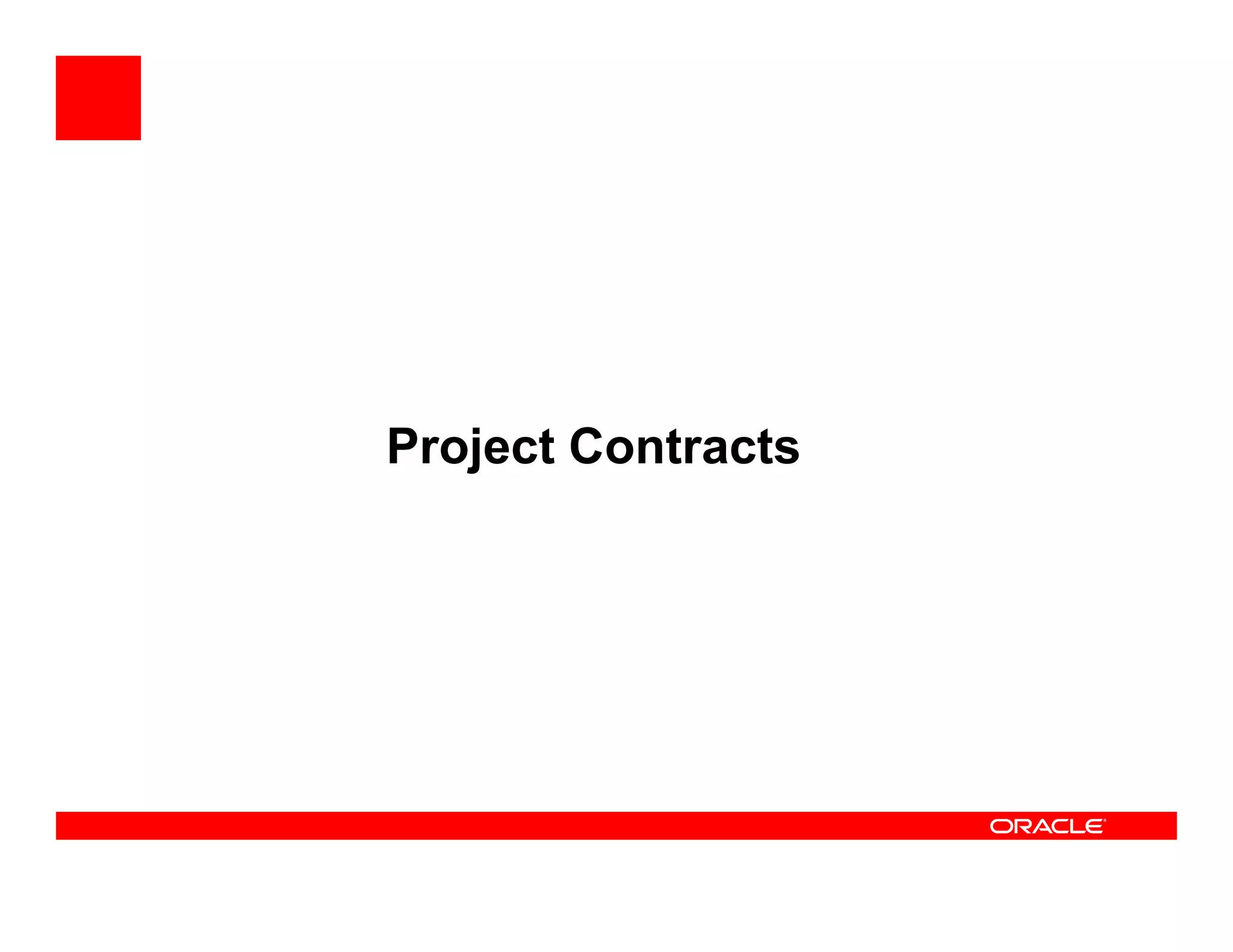 Project Contracts
 