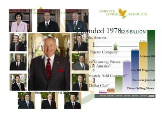 Rex Maughan - Founder & CEO Executive Committee more than 300 years Network Marketing Experience Founded 1978 Scottsdale, Arizona “ Largest Private Company” Arizona 100 “ 6 th  Fastest Growing Private Company in America” Inc 500 Magazine “ No 1 Privately Held Company” Business Journal “ Billion Dollar Club” Direct Selling News   