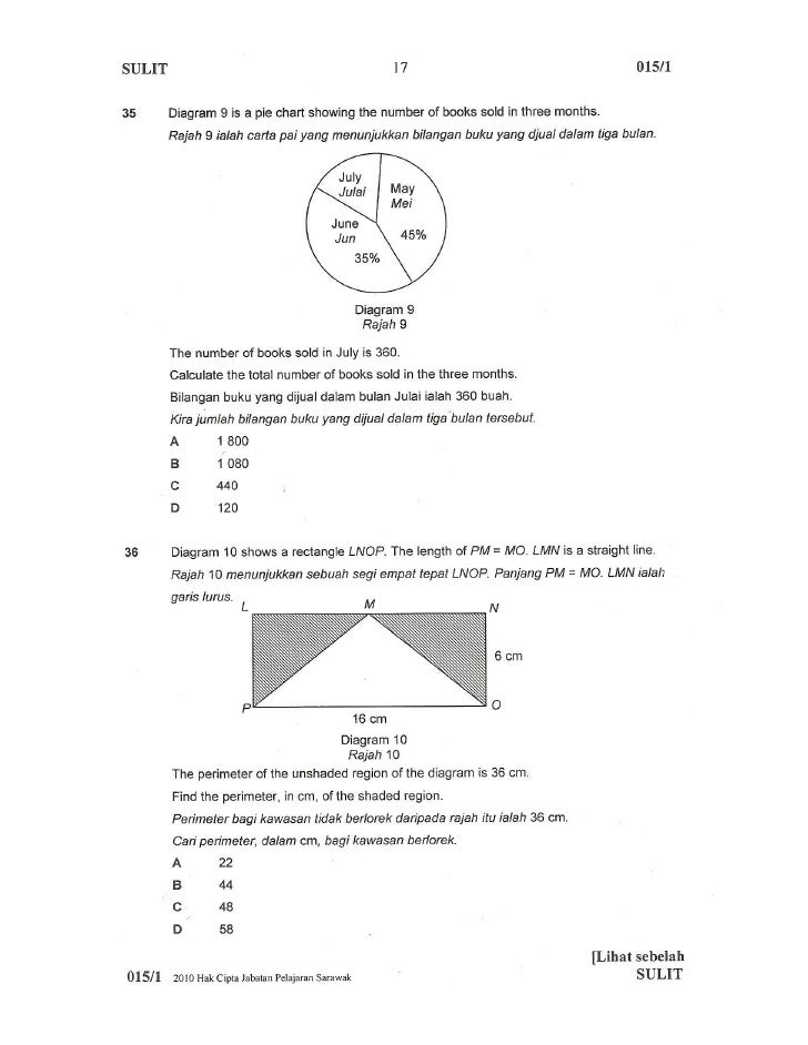Soalan Percubaan Upsr 2019 Kuala Lumpur - Terengganu v