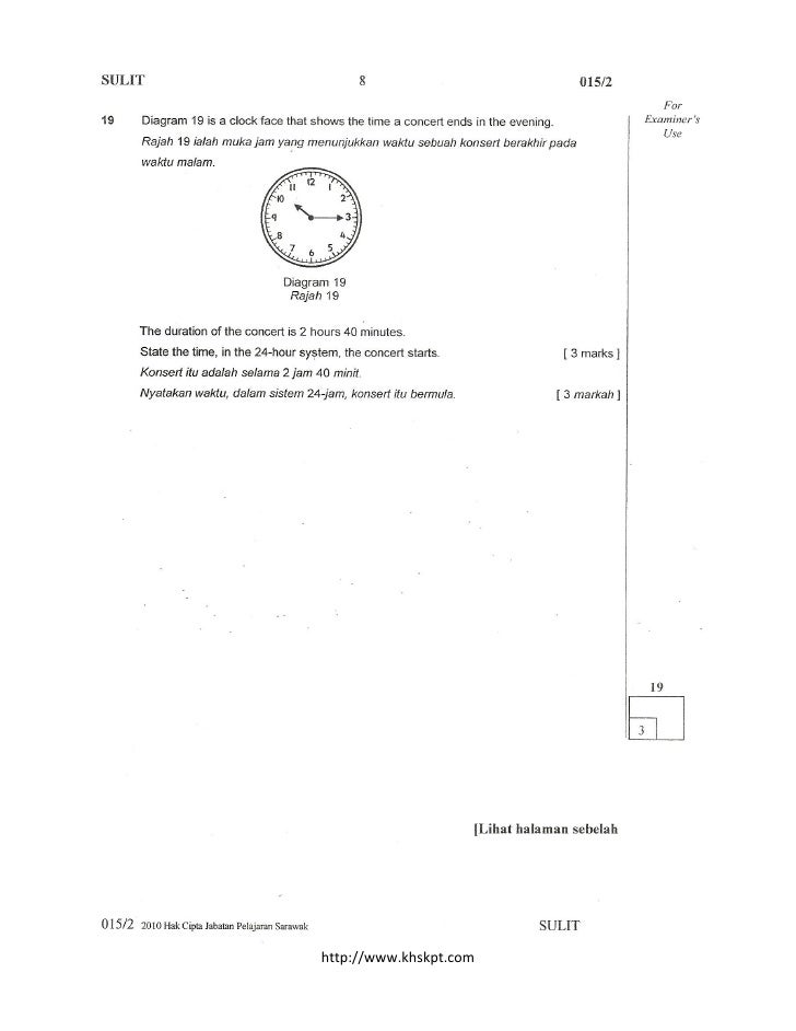 Soalan Percubaan UPSR Matematik_maths paper 2