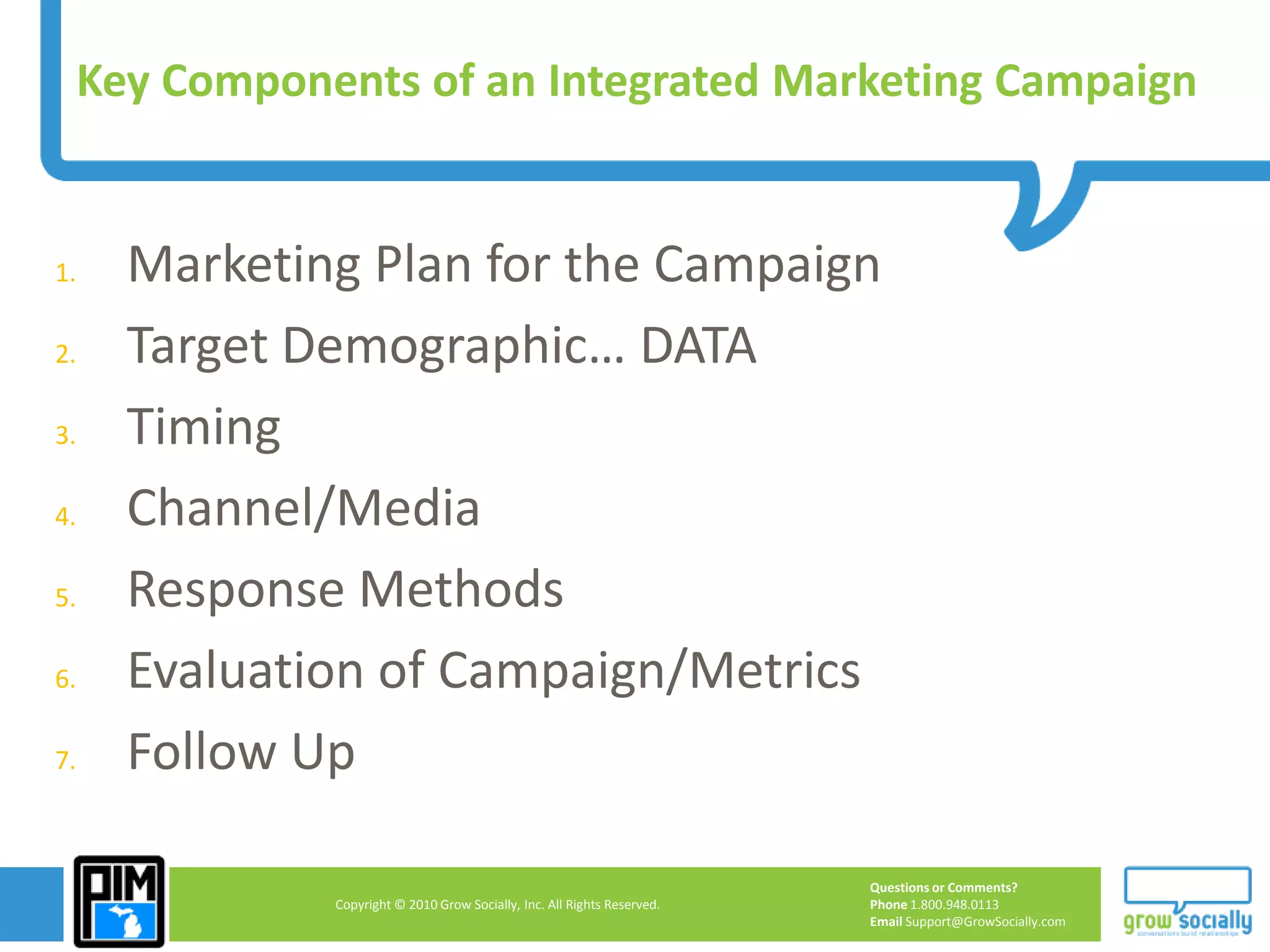 FULL Campaign ManagementBusiness Fundamentals-Plans-PositioningDabble in some offerings:-Purls-Emails-VDP- Cross MediaFully DevelopedBrand