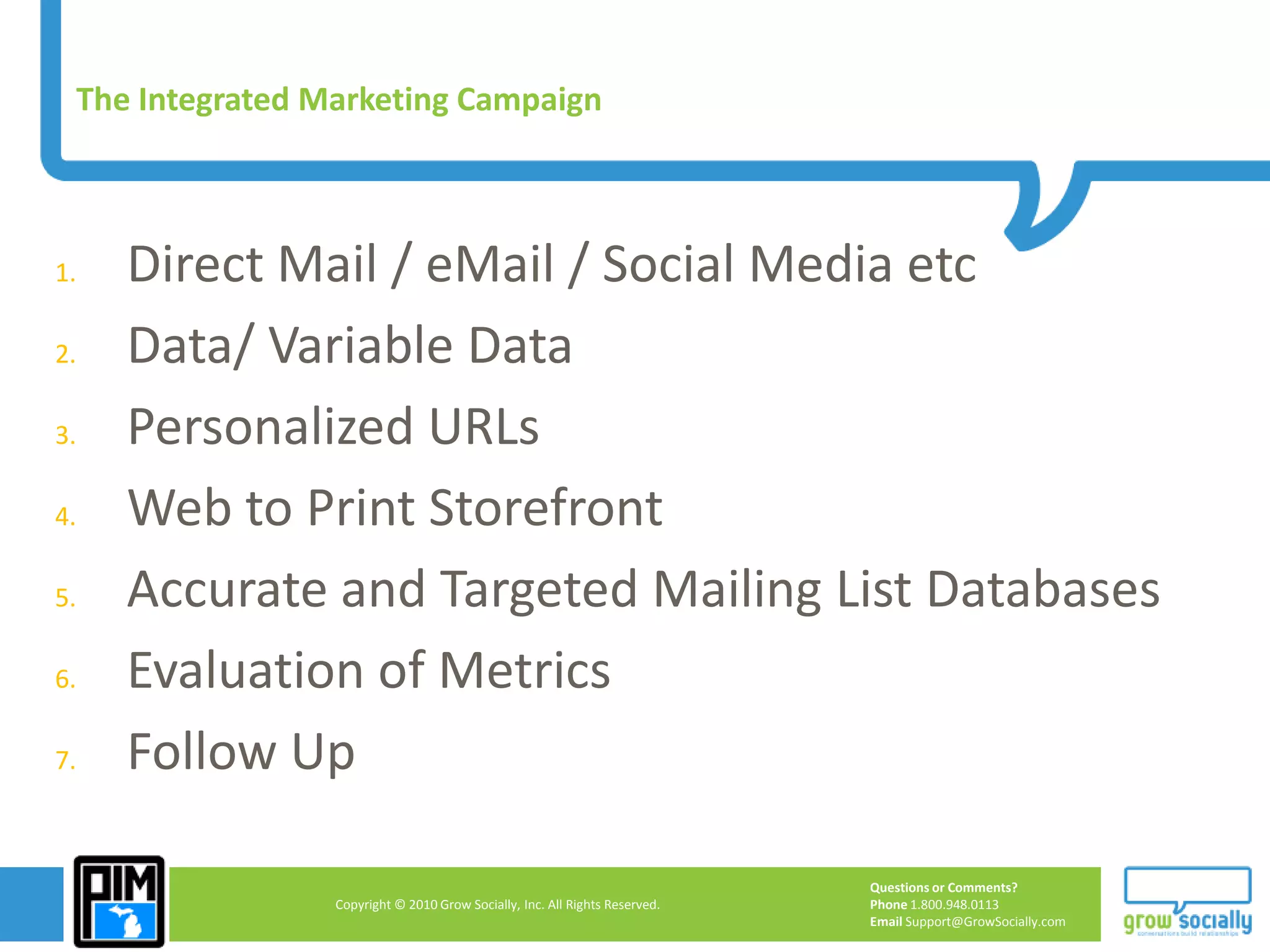 New marketing offerings