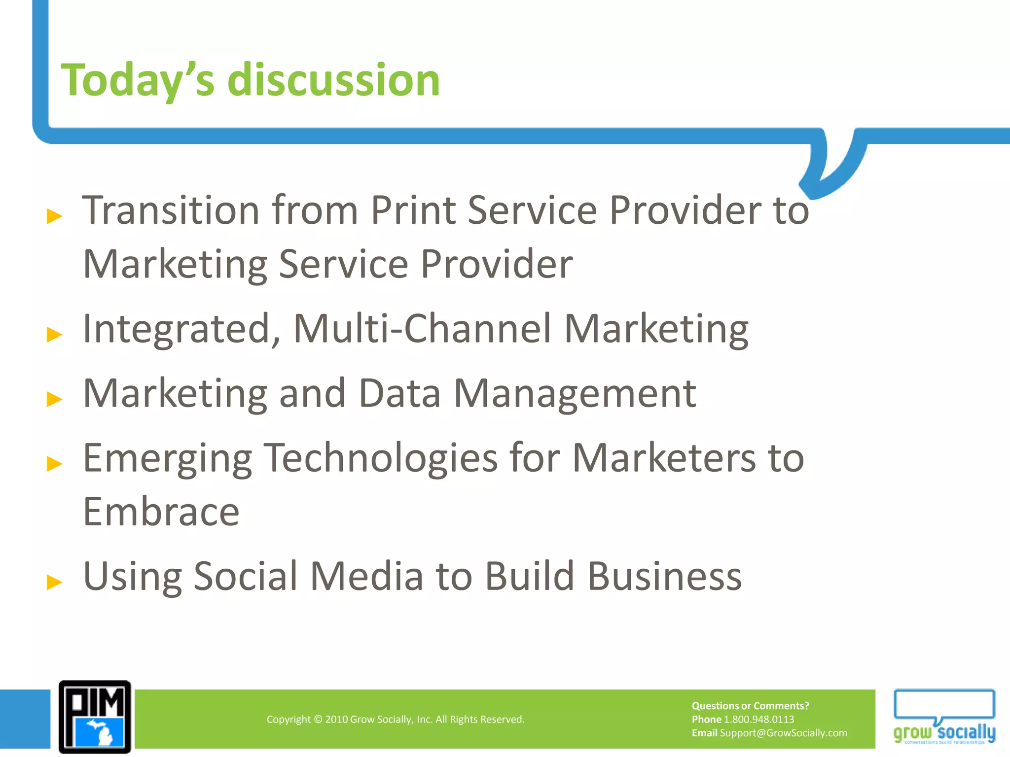 from Print Service Provider to Marketing Service ProviderBusiness Transformation