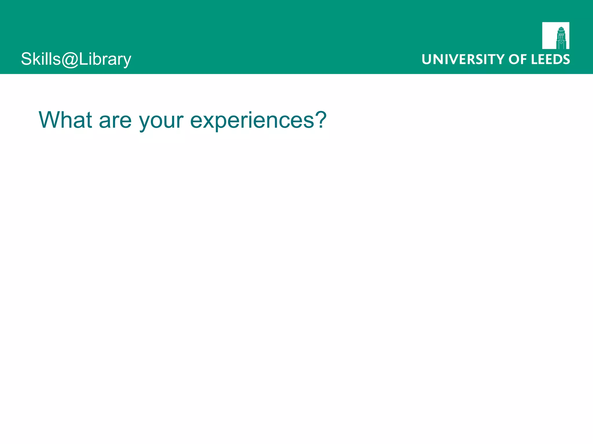 What are your experiences? 