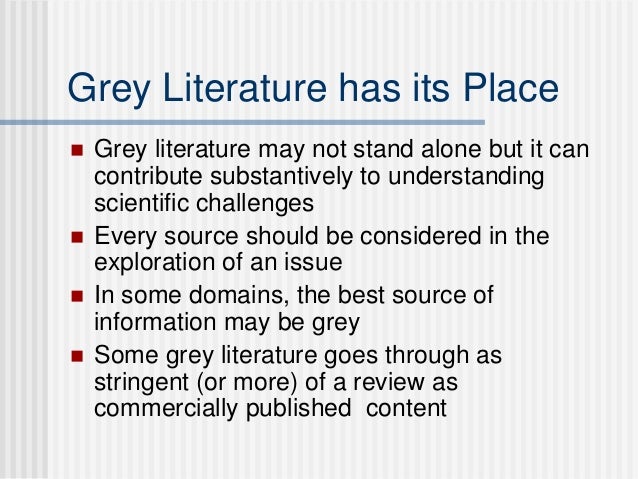 definition of grey literature in research