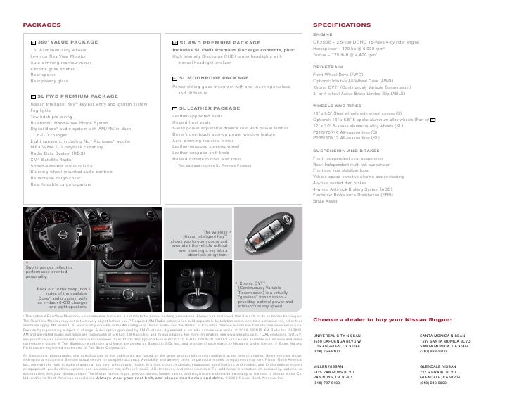 2010 Nissan Rogue Brochure from Kelly Nissan in Easton, PA
