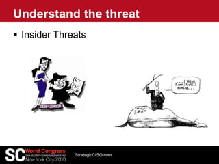  Insider Threats
Understand the threat
StrategicCISO.com
 