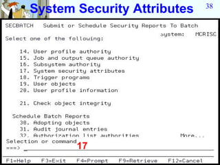 System Security Attributes   38




       17
 