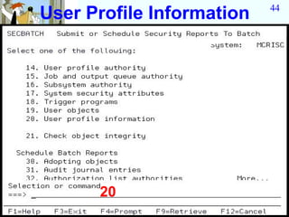 User Profile Information   44




      20
 
