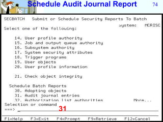 Schedule Audit Journal Report   74




        31
 