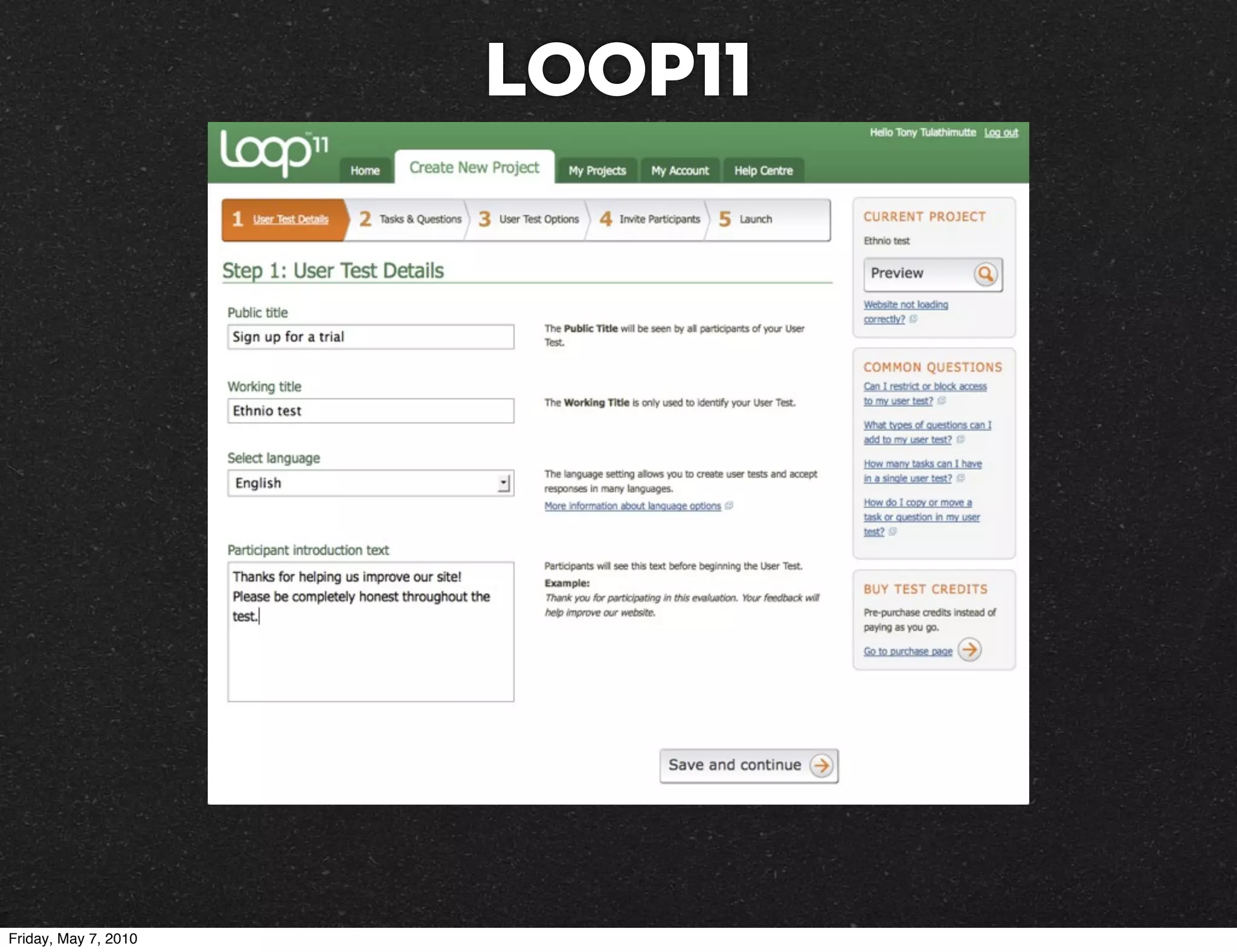 Loop11




Friday, May 7, 2010
 