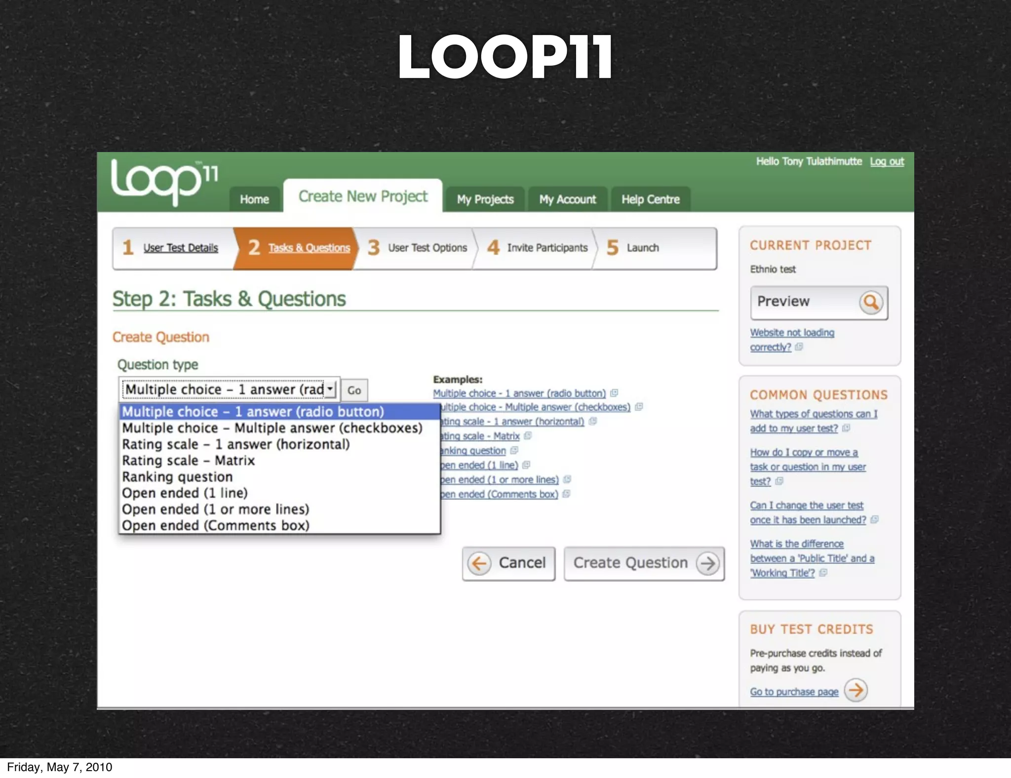 Loop11




Friday, May 7, 2010
 