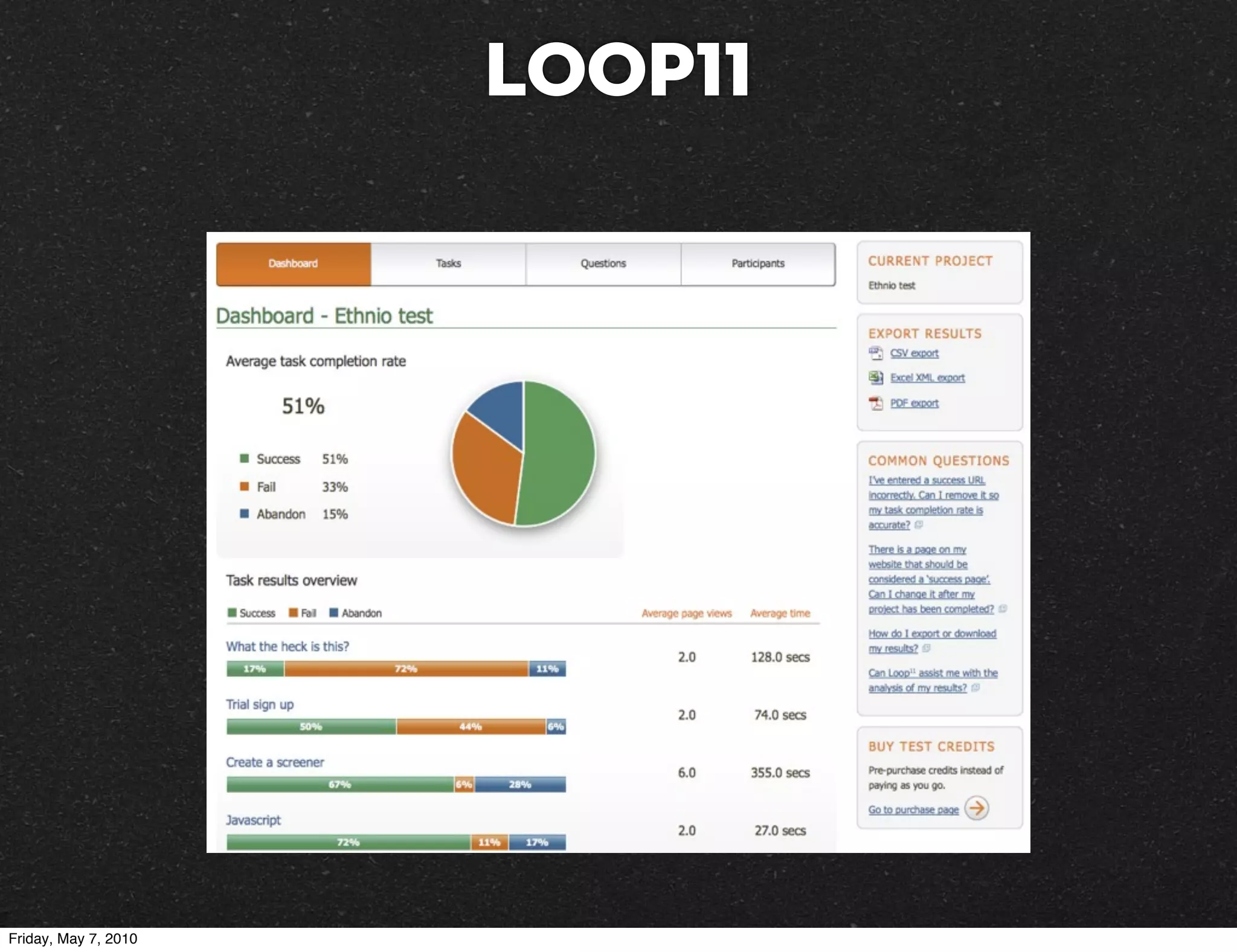 Loop11




Friday, May 7, 2010
 