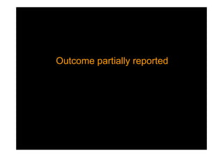 Outcome partially reportedOutcome partially reported
 