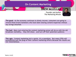 On Content Marketing
 @drewmclellan                                DREW McLELLAN
                                         ...