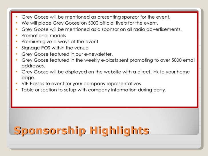 sponsorship deck template
