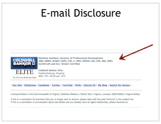 E-mail Disclosure
 