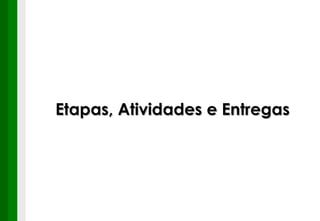 Etapas, Atividades e Entregas 