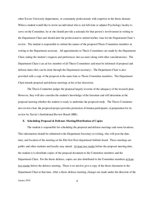 Master thesis proposal xavier university