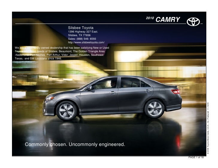 2010 Toyota Camry Near Houston Tx