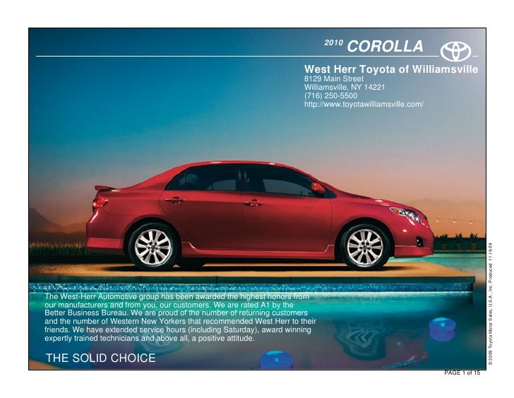 West Herr Toyota >> 2010 Toyota Corolla Buffalo West Herr Toyota >> 2010 Toyota Corolla Buffalo