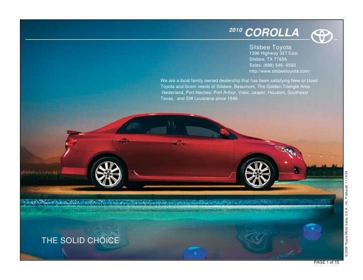 2010 Toyota Corolla Near Houston Tx