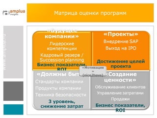 Матрица оценки программ 
