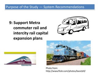 Purpose of the Study — System Recommendations6E: Geneva-St.Charles Area to NW DuPage County (e.g. Bartlett Business Park) 	Vanpool Cost: N/A (Regional Businesses/Employees/PACE)Long Term: Commuter Fixed-Route Bus Cost: $310,000 (PACE)
